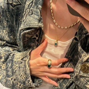 Conjunto de Collar y Pulsera con Colgante de Margarita Pequeña de Plata de Ley S925 y Turquesa, Estilo Tela, Lujoso, Antiguo, Colgantes y Dijes Finos - Product Image 5