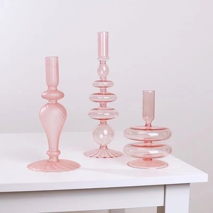 Nuovo stile di cristallo borosilicato di cristallo portacandele Design creativo candelabro per la decorazione di nozze - Product Image 4