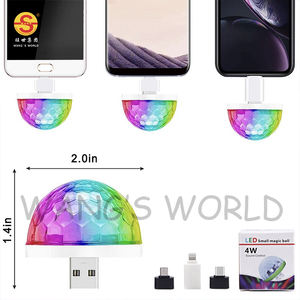 यूएसबी मिनी डिस्को गेंद प्रकाश एलईडी पोर्टेबल घर 5V कार यूएसबी वातावरण कराओके पार्टी रोशनी मंच प्रभाव का नेतृत्व किया - Product Image 4