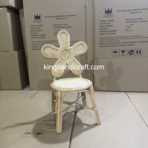 Chaise pour enfants en rotin faite à la main de style bohème pour la location d'événements, décoration de mariage, meubles en osier naturel - Product Image 2
