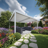 Pergola motorisée sophistiquée en aluminium 6063-T6 avec toit coulissant robuste, idéale pour villa de luxe, terrasse, balcon extérieur