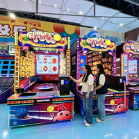 Machine de jeu de compétences à monnayeur pour stand de kermesse, avec récompense automatique par ticket, difficulté réglable et armoire LED, pour FEC
