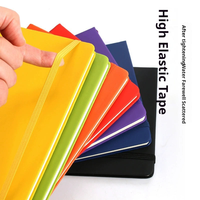 Carnet personnalisé en cuir PU A5 A6 avec sangle, carnet à couverture rigide pour entreprise, reliure cousue, avec porte-stylo