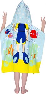 Poncho Infantil de Verano Personalizado con Estampado de Dinosaurio, Toalla de Playa con Capucha de Microfibra, Diseño de Dibujos Animados para Niños - Product Image 4