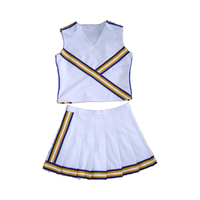 Uniforme de pom-pom girl, haut de coque personnalisée et jupe à plis