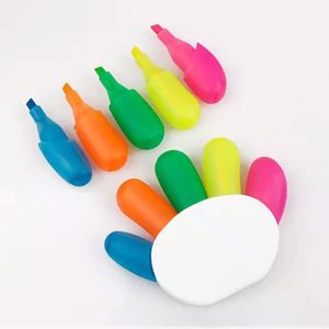 Stylo marqueur <span class=keywords><strong>Sharpie</strong></span> arc-en-ciel personnalisé avec logo mignon 5 en 1 pour enfants - Product Image 1