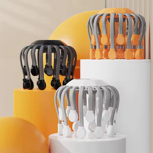Masseur électrique du cuir chevelu, 5 modes de vibration, nœuds en silicone doux, appareil de massage relaxant pour la tête, le cou et le corps entier - Product Image 3