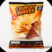 Haute qualité de qualité alimentaire Pe étanche voir à travers les chips sac oreiller forme pochette joint arrière film transparent sac d'emballage alimentaire