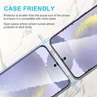 Protection d'écran en verre trempé, lot de 3, compatible avec le déverrouillage par empreinte digitale, dureté 9H, résistance aux rayures pour Samsung S25 S26