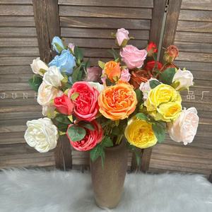 Roses artificielles Junheyuan à branche unique pour décoration de mariage, arrangement floral, décoration intérieure - Product Image 2