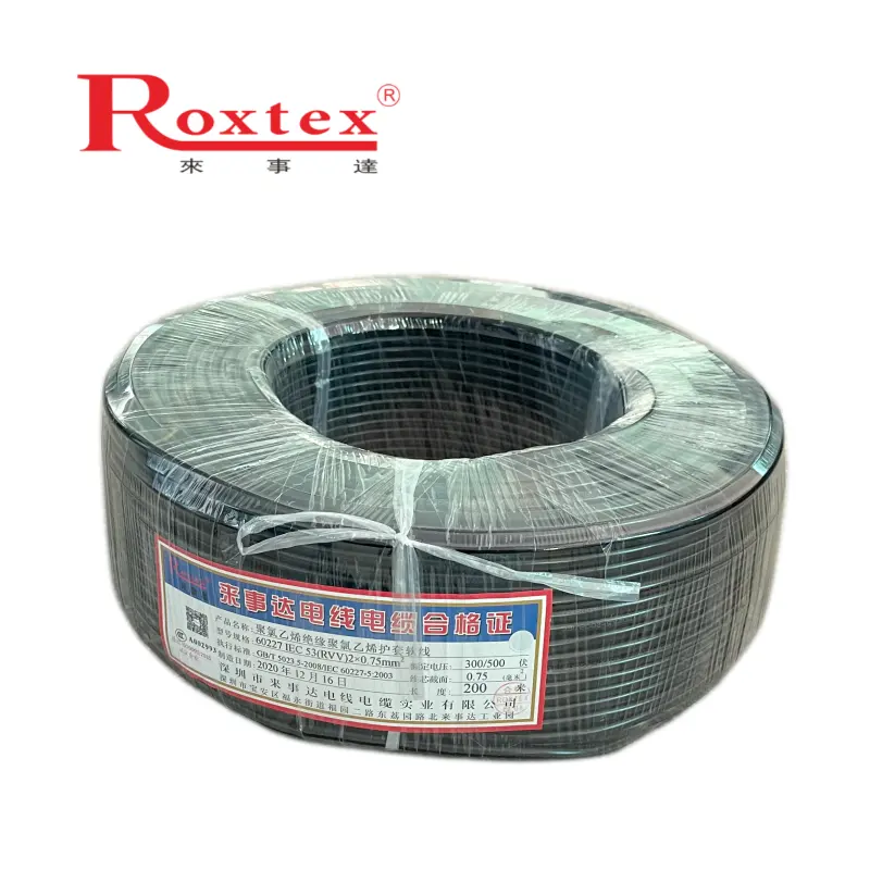 ผู้ผลิตขายที่กําหนดเองต่ําควันศูนย์ฮาโลเจน 60227 IEC 52 RVV 300/300v ตัวนําฉนวนสายไฟสายไฟ