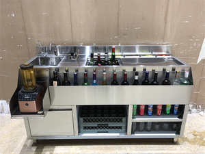 Station <span class=keywords><strong>de</strong></span> bar à cocktails <span class=keywords><strong>en</strong></span> <span class=keywords><strong>acier</strong></span> <span class=keywords><strong>inoxydable</strong></span> commerciale tout-<span class=keywords><strong>en</strong></span>-un / <span class=keywords><strong>Comptoir</strong></span> <span class=keywords><strong>de</strong></span> bar à cocktails - Product Image 5