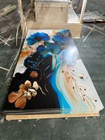 Panneau mural 5D en PVC imperméable imprimé UV, revêtement mural UV effet marbre pour bureau, villa, maison, intérieur, équitation, installation facile