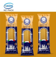 Sac d'emballage en plastique personnalisé durable de qualité alimentaire avec gousset latéral pour nouilles spaghetti macaroni papillon nouilles sucre