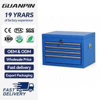Meilleures ventes : Armoire à outils métallique robuste en acier revêtu, portable, à couvercle rabattable, multi-tiroirs, verrouillable, avec poignée de transport