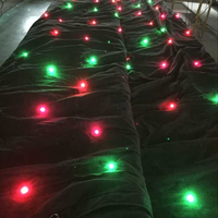 Rideau LED RGB à étoiles, tissu noir DMX contrôlé pour ciel étoilé, toile de fond de scène, lumière d'étoiles pour mariage, discothèque, DJ, concert, événement