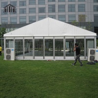 Tentes en verre imperméables en PVC pour mariages et fêtes, directement de l'usine, pour 200 personnes, tentes de réception personnalisées de grande taille