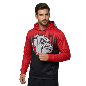 Sudadera con Capucha Personalizada para Hombre, Sublimada con Diseño Degradado y Logotipo de Bulldog, para Baloncesto - Product Image 1