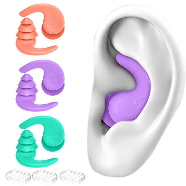 Silicone Swimming Ear Plugs Waterproof Noise Reduction Earplugs for Bath Sleeping Dormitory Noise Isolation Ear Protection