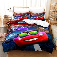 Lot de literie pour enfants, dessin animé, taille double, housse de couette pour voiture 3 pièces, lot de couette pour enfants, vente en gros