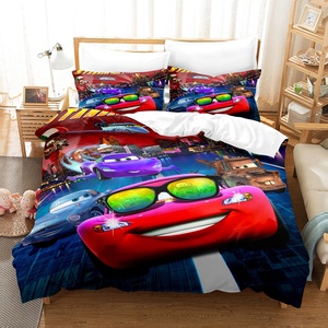 Juego de cama de dibujos animados para niños al por mayor, <span class=keywords><strong>funda</strong></span> nórdica de coche de tamaño doble, juego de edredón de 3 uds para niños - Product Image 3