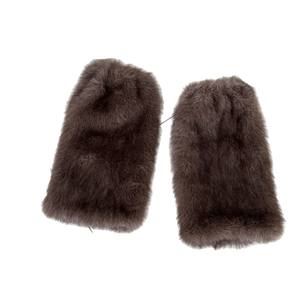 Buzlu Tek Renk El Yapımı Çorap Kılıfları Sonbahar Kış Kahverengi Retro Suni Kürk Bacak Isıtıcıları Y2K Millennial Hot Girl Baldır Isıtıcıları - Product Image 5