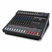 Console de mixage amplifiée 8 canaux EMP-8P avec égaliseur graphique 7 bandes, USB, Bluetooth, alimentation fantôme 48V pour performances sonores en direct, scène et DJ