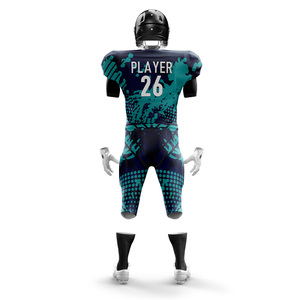 Uniforme de football personnalisé pour hommes, maillot sublimé, pantalon en tissu extensible, vêtements d'équipe athlétiques durables, motif léopard d'été - Product Image 2
