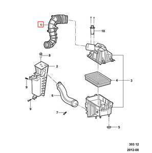 Tube d'admission de filtre à air d'origine pour Ford Transit V348 <span class=keywords><strong>MCA</strong></span> 2.2L MC19 9C623 BB Air Cleaner Duct - Product Image 5