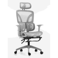 Chaise ergonomique en maille avec repose-pieds rétractable, réglable en hauteur, maille hautement élastique pour salle de conférence, haute qualité