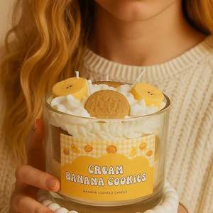 Delicious Sweet Strawberry Cream Handmade Soy Wax Novelty Shaped Scented <b>Candles</b> for Decorative Home Ambiance - Product Image 3