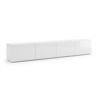 Meuble TV en bois écologique et durable, armoire de rangement moderne sur pied, console TV grand format pour chambre, salon, école