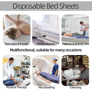 Disposable Nonwoven <b>Flat</b> <b>Sheet</b> Roll <b>White</b> Plain Dyed Breathable for Home Spa Salon Use Adult All-Season - Product Image 6