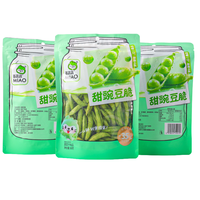 Harga pabrik grosir tas 80g chip bit kering kriwil kacang manis makanan ringan sayuran VF manis kacang renyah
