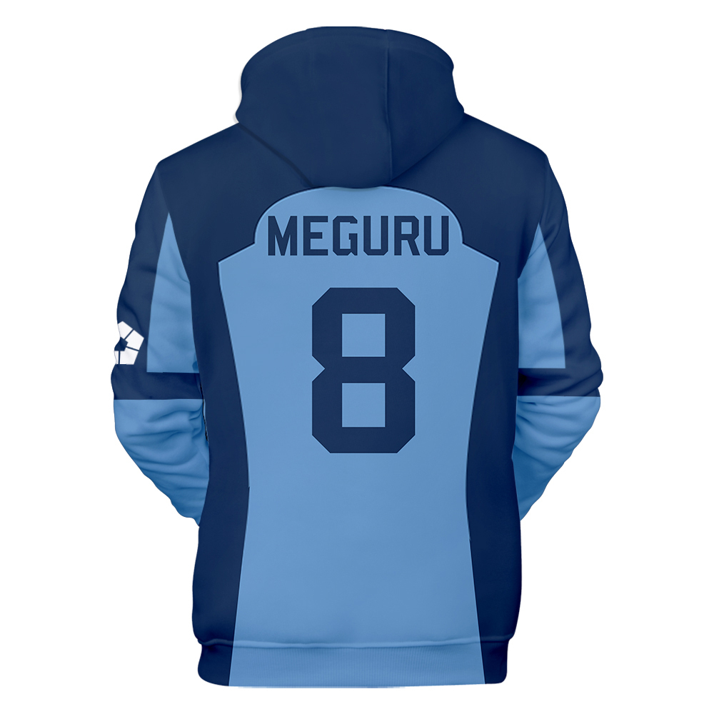 Sweat à Capuche Unisexe Blue Lock BACHIRA MEGURU - Imprimé 3D Anime Cosplay