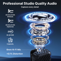 Pour BOYA BOYAMIC 2, Microphone Cravate Sans Fil Professionnel USB-C Compatible Android et iPhone, Omnidirectionnel pour le Live