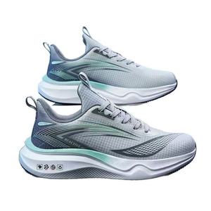 Chaussures de course respirantes en mesh vert-orange pour hommes, semelle épaisse amortissante 3.0, chaussures de sport athlétiques tendance - Product Image 4