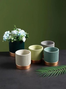 Pot de fleurs <span class=keywords><strong>en</strong></span> ciment Morandi, forme cylindrique côtelée, taille personnalisée, <span class=keywords><strong>pas</strong></span> <span class=keywords><strong>cher</strong></span>, pour plantes d'intérieur et d'extérieur, cactus, succulentes, décoration de jardin - Product Image 2