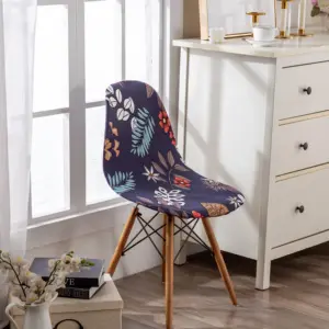 Office Chair Cover Slipcover Spandex Material With Printed Pattern And Stylish Design For Shell Chair