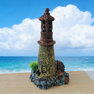 Adorno <span class=keywords><strong>de</strong></span> Paisaje para Pecera con Forma <span class=keywords><strong>de</strong></span> <span class=keywords><strong>Faro</strong></span> Antiguo, Accesorio Decorativo Especial para Acuarios - Product Image 4