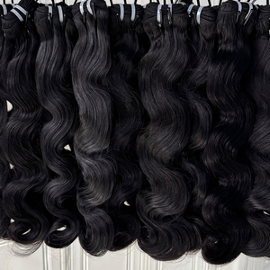 Extensiones de Cabello Humano Ondulado Natural Negro Suave con Doble Trama, Cabello Grueso y Voluminoso para Salones y Revendedores - Product Image 6