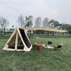<span class=keywords><strong>Tente</strong></span> triangulaire en toile de coton imperméable pour camping en plein air, petit <span class=keywords><strong>tipi</strong></span>, <span class=keywords><strong>tente</strong></span> extérieure pour 1 personne, pour café - Product Image 2