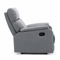 Fauteuil inclinable en tissu à dossier haut, fauteuil inclinable manuel, design traditionnel en bois, canapé de salon, fauteuil confortable