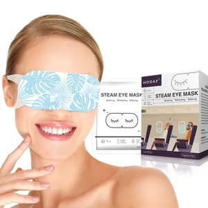 Coussinets couvre-yeux en coton, étiquettes privée, vente en gros, masque oculaire à la vapeur pour dormir, relaxation, 10 pièces