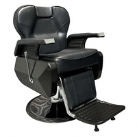 Fauteuil de Barbier Hydraulique avec Châssis Épaissi, Revêtement Rotatif, Base Métallique Style Américain – Mobilier de Salon Professionnel (Direct Usine)