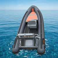 Ce certificat RHIB 520 V profond coque Hypalon/PVC/Orca nervure en aluminium bateaux gonflables pour la pêche