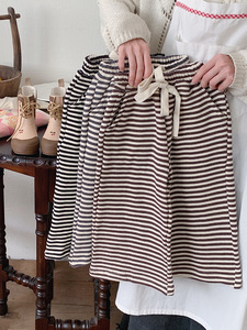 2025 primavera autunno <span class=keywords><strong>pantaloni</strong></span> larghi in cotone Multi-metro Casual da ragazza con <span class=keywords><strong>pantaloni</strong></span> a righe stringati alla moda - Product Image 6