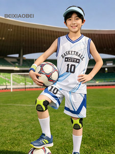 Ensemble Gilet d'Été Garçon 2026 Nouveau Modèle Maillot de Foot <span class=keywords><strong>Sans</strong></span> <span class=keywords><strong>Manches</strong></span> Fin pour Enfants Plus Âgés Séchage Rapide Respirant - Product Image 3