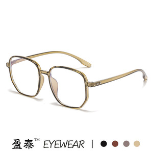 แว่นตา Yingtai ทรงสี่เหลี่ยม TR90 ป้องกันแสงสีฟ้า เลนส์ใส กรอบสีทอง ดีไซน์ทันสมัย - Product Image 1