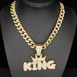 Collar Largo Estilo Punk Hipster Rap Cubano con Colgante de Diamantes y Baño de Oro en Aleación Principal, Suministro de Fábrica - Product Image 6